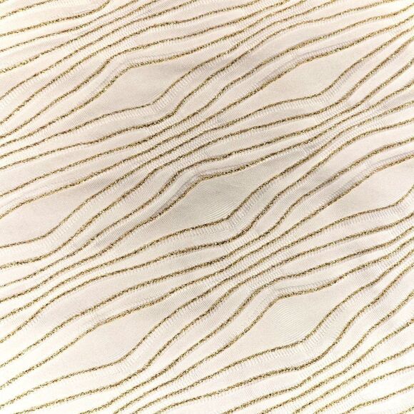 JM Collection Jacquard Metallic Top Eggshell Combo L - Picture 6 of 6